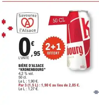 E.Leclerc Express KRONENBOURG Bière d'alsace offre