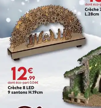 Maxi Bazar Crèche 8 LED 9 santons offre