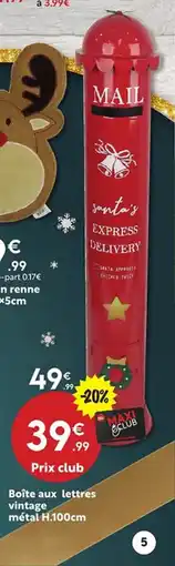 Maxi Bazar Boîte aux lettres vintage offre