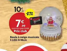 Maxi Bazar Boule à neige musicale 5 LED offre