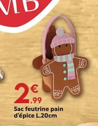 Maxi Bazar Sac feutrine pain d'épice offre