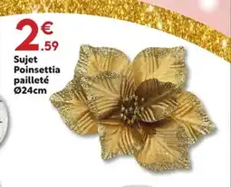 Maxi Bazar Sujet Poinsettia pailleté offre