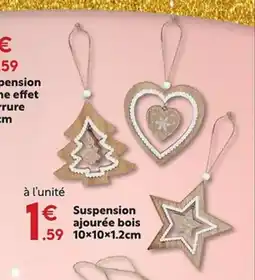 Maxi Bazar Suspension ajourée bois offre