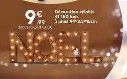 Maxi Bazar Décoration Noël 41 LED bois offre