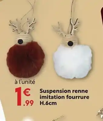 Maxi Bazar Suspension renne imitation fourrure offre