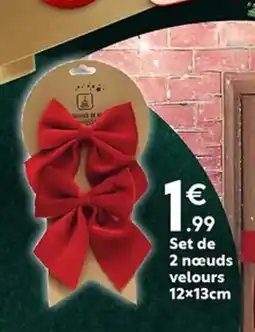 Maxi Bazar Set de 2 nœuds velours offre
