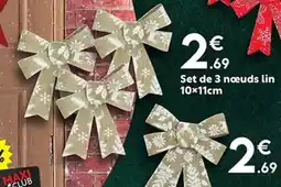 Maxi Bazar Set de 3 nœuds lin offre