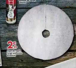 Maxi Bazar Jupe de sapin neige pailletée offre