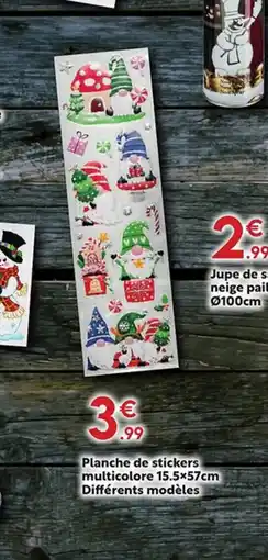 Maxi Bazar Planche de stickers multicolore offre