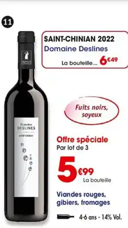 Maximo Saint-chinian 2022 domaine deslines offre