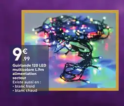 Maxi Bazar Guirlande 200 MicroLED blanc chaud L.2m alimentation secteur offre