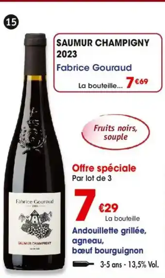 Maximo Saumur champigny 2023 fabrice gouraud offre