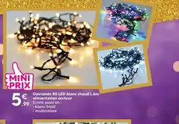 Maxi Bazar Guirlande 80 LED blanc chaud offre