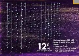 Maxi Bazar Rideau façade 150 LED blanc froid offre