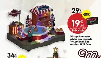 Maxi Bazar Village lumineux pêche aux canards 19 LED animé et musical offre