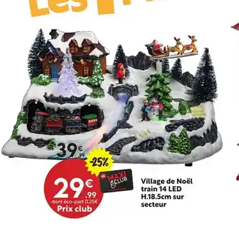 Maxi Bazar Village de Noël train 14 LED offre
