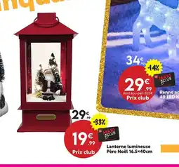 Maxi Bazar Lanterne lumineuse Père Noël offre
