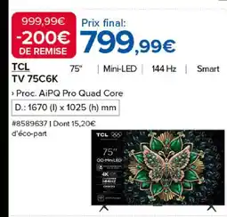 Costco TCL TV 75C6K offre
