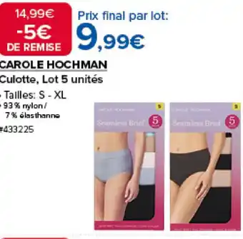 Costco CAROLE HOCHMAN Culotte, Lot 5 unités offre
