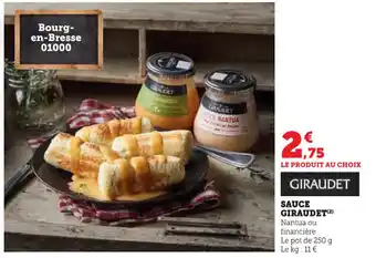 Super U Sauce GIRAUDET offre