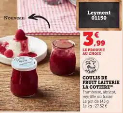 Super U Coulis de fruit laiterie la cotiere offre