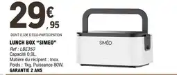 E.Leclerc LUNCH BOX “SIMÉO” offre