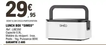 E.Leclerc LUNCH BOX “SIMÉO” offre