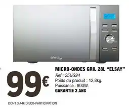 E.Leclerc MICRO-ONDES GRIL 28L “ELSAY” offre