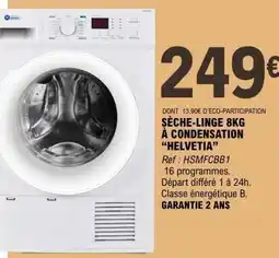 E.Leclerc SÈCHE-LINGE 8KG À CONDENSATION “HELVETIA” offre