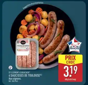 ALDI 4 saucisses de Toulouse offre