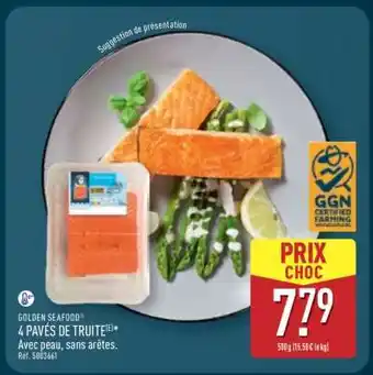 ALDI GOLDEN SEAFOOD 4 Pavés de Truite offre