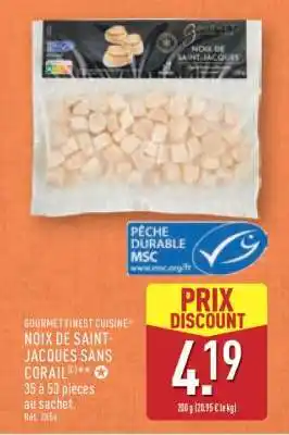 ALDI GOURMET FINEST CUISINE NOIX DE SAINT-JACQUES SANS CORAIL offre
