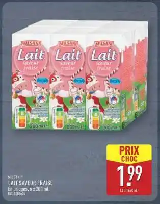 ALDI MILSANI LAIT SAVEUR FRAISE offre