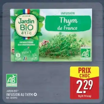 ALDI JARDIN BIO INFUSION AU THYM offre