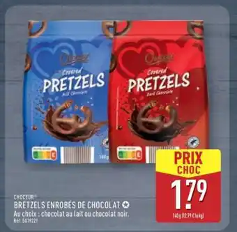 ALDI CHOCEUR BRETZELS ENROBÉS DE CHOCOLAT offre