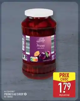ALDI ALL SEASONS PRUNES AU SIROP offre