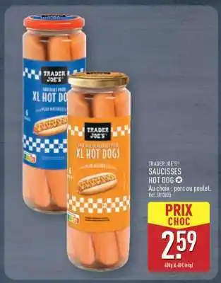 ALDI TRADER JOE'S SAUCISSES HOT DOG offre