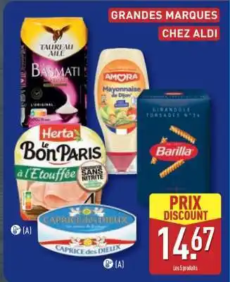 ALDI GRANDES MARQUES CHEZ ALDI offre