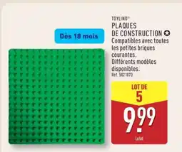 ALDI TOYLINO PLAQUES DE CONSTRUCTION offre