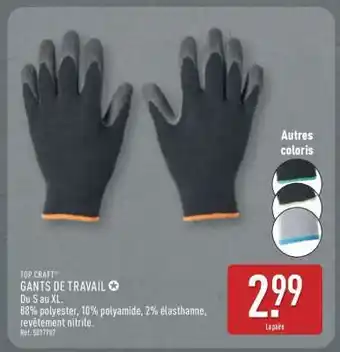ALDI GANTS DE TRAVAIL offre