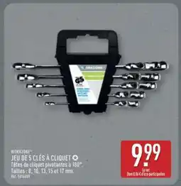 ALDI WORKZONE JEU DE 5 CLÉS À CLIQUET offre