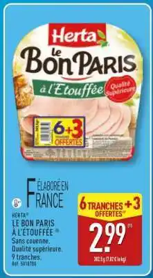 ALDI Herta Le Bon Paris à l'Étouffée offre