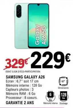 E.Leclerc Samsung Galaxy A26 offre
