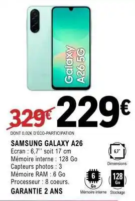 E.Leclerc Samsung Galaxy A26 offre