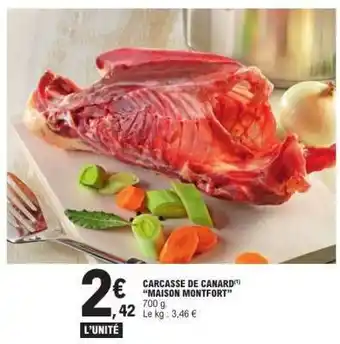 E.Leclerc CARCASSE DE CANARD MAISON MONTFORT offre