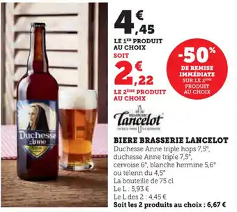 Super U Biere brasserie lancelot offre