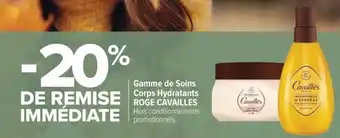 Gamme de soins corps hydratants roge cavailles