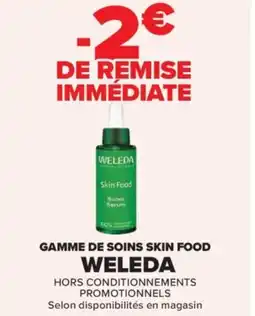 Carrefour Gamme de soins skin food weleda offre