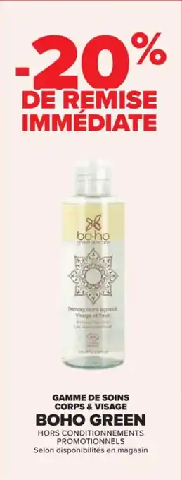 Carrefour Gamme de soins corps & visage boho green offre