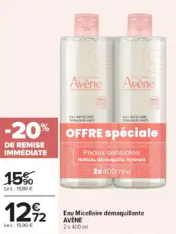Carrefour Eau micellaire démaquillante avène offre